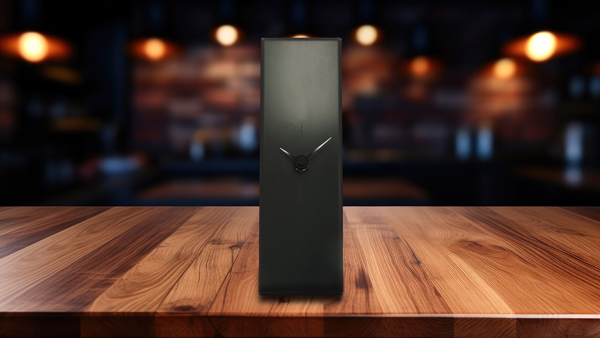 志賀正章がデザインした金属の時計 titleはquiet reality black iron