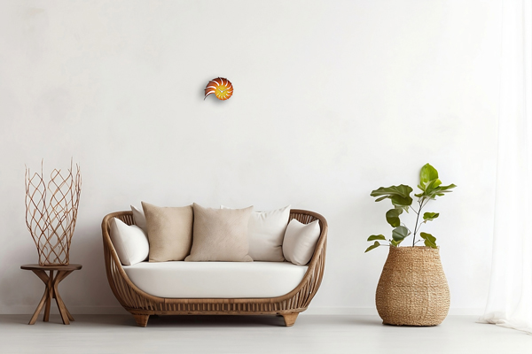 志賀正章がデザインした金属の時計 titleはammonite gradation