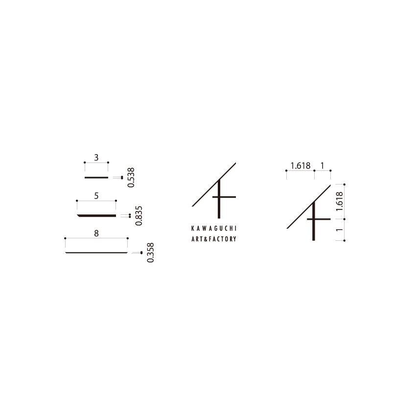 志賀正章 shiga design の ロゴデザイン kawaguchi art & factory
