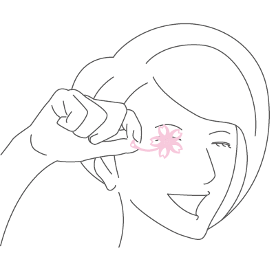 志賀正章 shiga design の pinhole stand marker titleは桜 sakura cherry blossom スマホスタンド・ピンホールメガネ・ブックマーカーとして